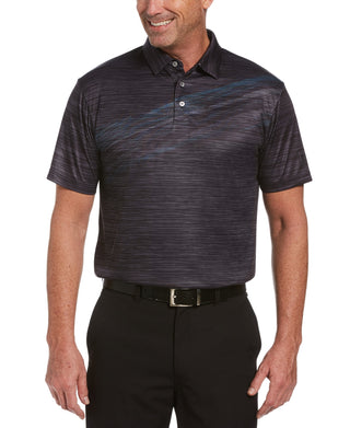PGA Tour Men's Textured Polo Shirt - Black