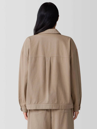Eileen Fisher - Garment-dyed Utility Cotton Collar Jacket