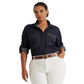 LAUREN Ralph Lauren Plus-Size Denim Shirt Blue Size 2X