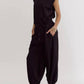 Entro - Harbor Sleeveless Waist Tie Jumpsuit
