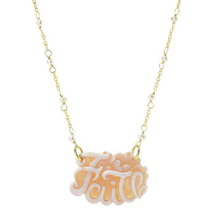 Cameo Italiano "Elysee" Cultured Pearl & Shell Cameo Choice of Word Necklace