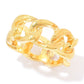 MAYAMAR 24K Gold Plated or Sterling Silver Plated Curb Link Ring