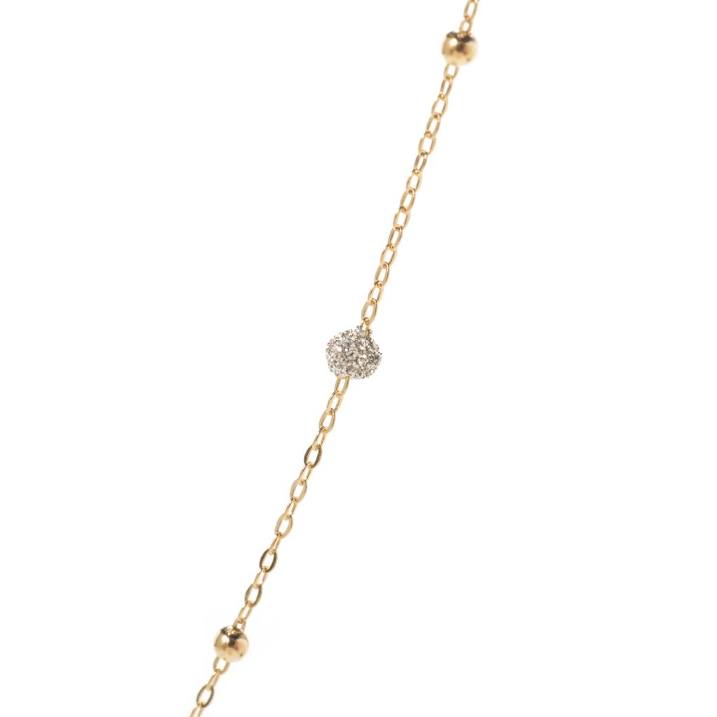 Stefano Oro 14K Gold "Spritz" & Bead Station Choice of Length Necklace