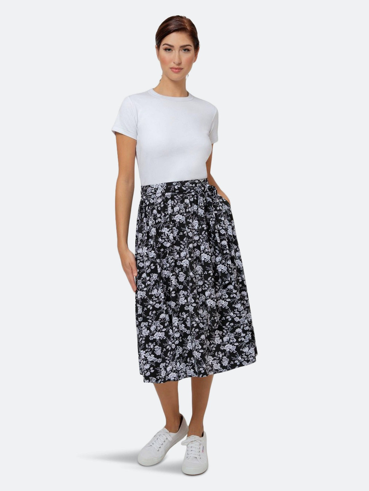 Leota Women's Mindy Midi Skirt Black