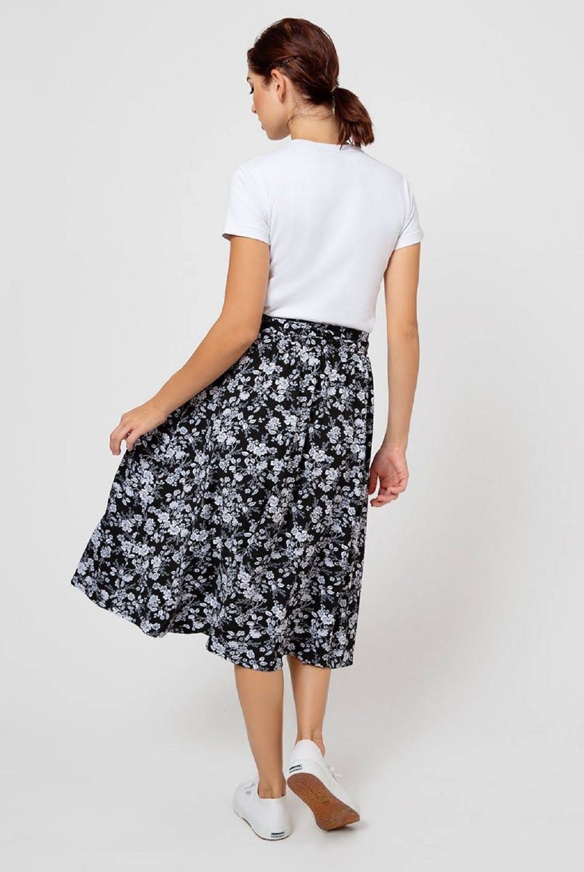 Leota Women's Mindy Midi Skirt Black Size Medium