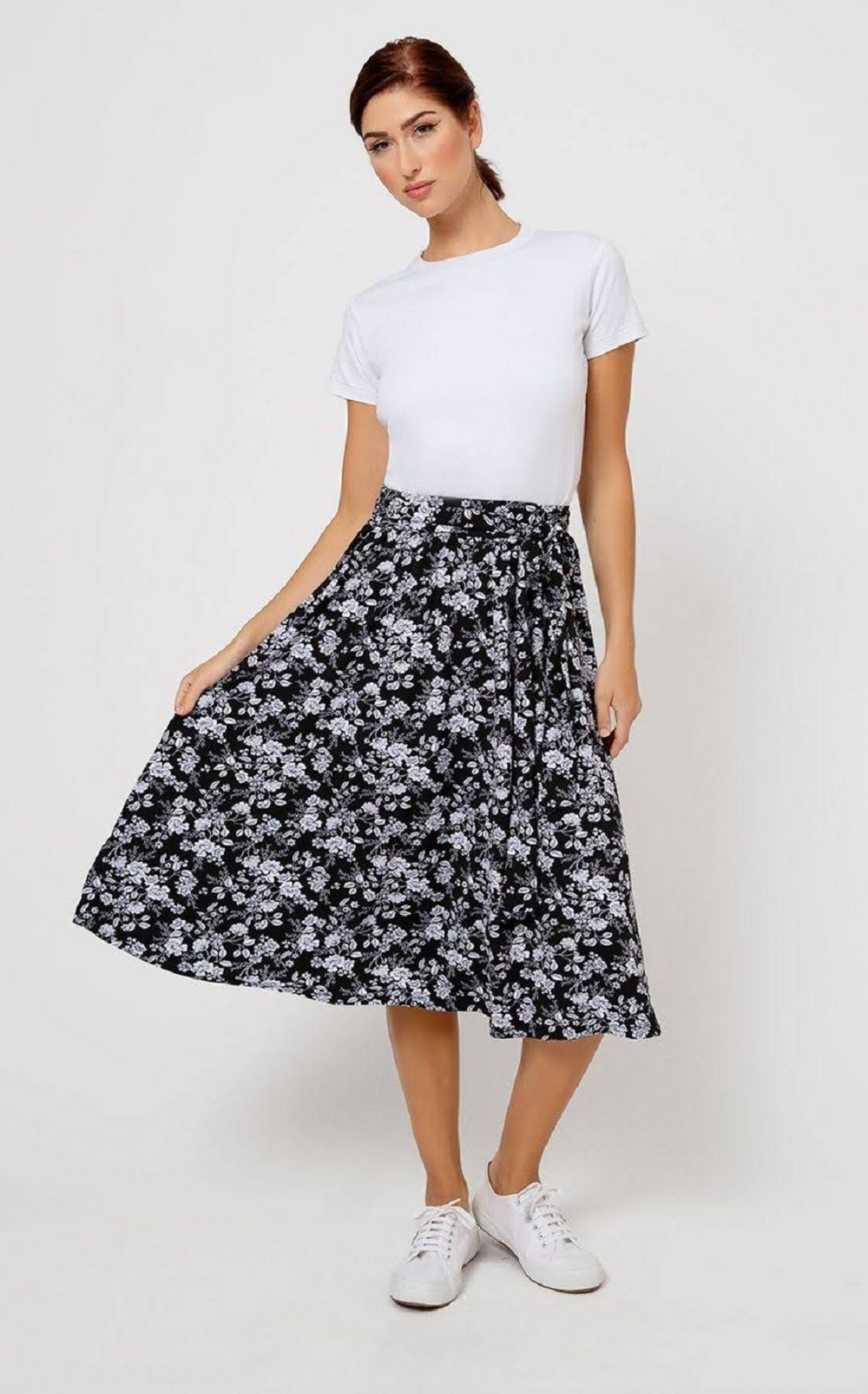 Leota Women's Mindy Midi Skirt Black
