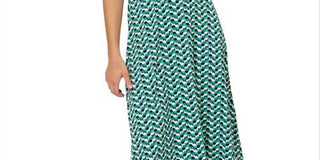 Leota Women's Amiya Geo Print Dress Green Size Medium