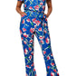 Leota Women's Gabriella Tie Waist Jumpsuit Blue Size Small