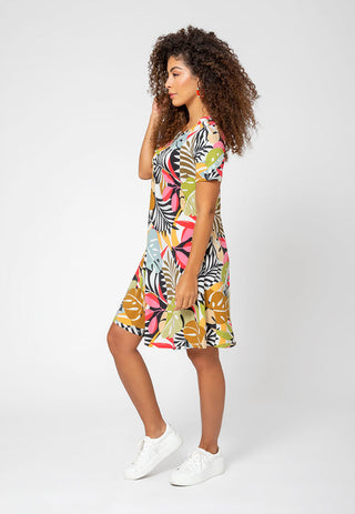 Leota Women's Maci Short Sleeve Jersey Dress Yellow Size X-Large