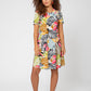 Leota Women's Maci Short Sleeve Jersey Dress Yellow
