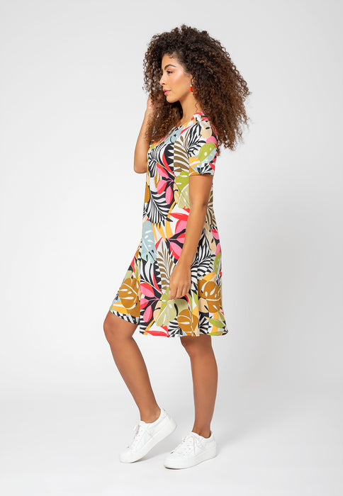 Leota Women's Maci Short Sleeve Jersey Dress Yellow Size X-Large