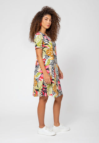 Leota Women's Maci Short Sleeve Jersey Dress Yellow Size XX-Large