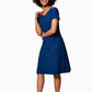 Leota Women's Maci In Rib Knit Dress Blue Size Medium