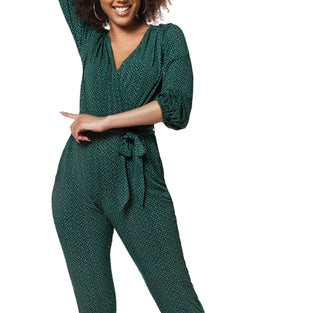 Leota Women's Gabby Geo Print Jumpsuit Green Size X-Large