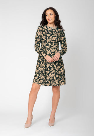 Leota Women's Lara Fit And Flare Dress Blue Size Large