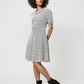 Leota Women's Lindsey In Ribbon Jacquard Dress  Gray