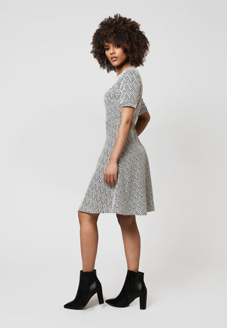 Leota Women's Lindsey In Ribbon Jacquard Dress  Gray