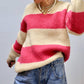Endless Rose - Fuzzy And Striped Sweater