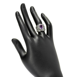 Artisan Silver by Samuel B. 10x8mm Choice of Gemstone Bali Design Ring