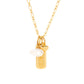 MAYAMAR 24K Gold Plated "Fearless" Bar & Cultured Pearl Necklace