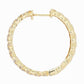 Gems of Distinction 14K Gold Woven 1.07ctw Diamond Huggie Hoop Earrings