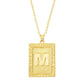 MAYAMAR 24K Gold Plated Choice of Initial Enhancer Pendant w/ 18" Chain