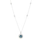 Gem Treasures Choice of 8mm Gemstone & White Zircon Station Necklace
