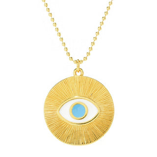MAYAMAR 24K Gold Plated Enamel Choice of Motif Pendant w/ Chain