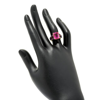 18K Gold Plated Choice of 11x9mm Octagon Gemstone Split Shank Ring