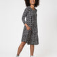 Leota Women's Melanie In Graphic Gardenia Dress Black