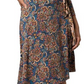Leota Women's Floral Wrap Dress Blue Size L