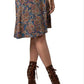 Leota Women's Floral Wrap Dress Brown Size Medium