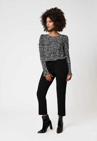 Leota Women's Graphic Gardenia Jennifer Top Black