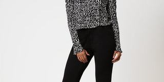 Leota Women's Graphic Gardenia Jennifer Top Black