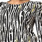 Jennifer Top in Inky Zebra Black Size L