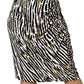 Leota Women's Kathy Ruched Zebra Print Skirt Black Size XX-Large