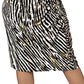 Leota Women's Kathy Ruched Zebra Print Skirt Black