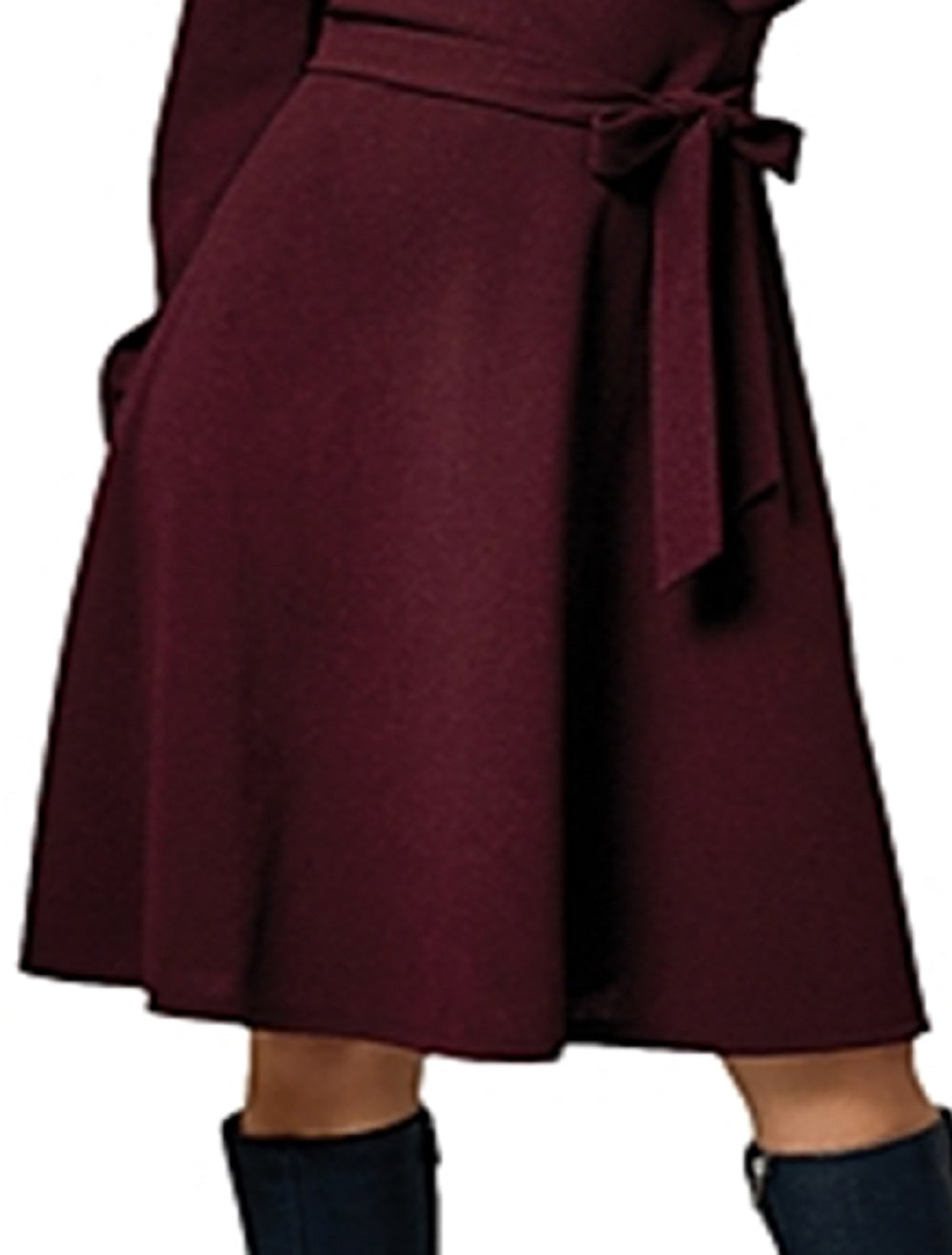 Leota Women's Perfect Wrap MIDI Dress Red Size Small