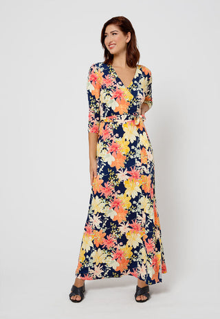 Leota Women's Perfect Wrap Maxi Dress Yellow