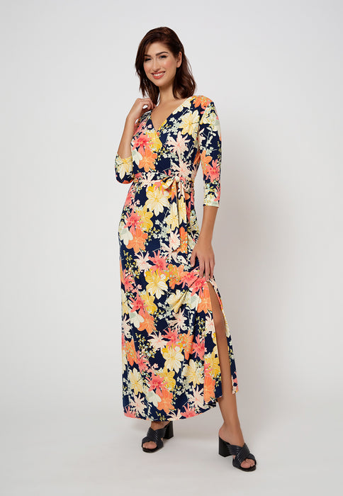 Leota Women's Perfect Wrap Maxi Dress Yellow