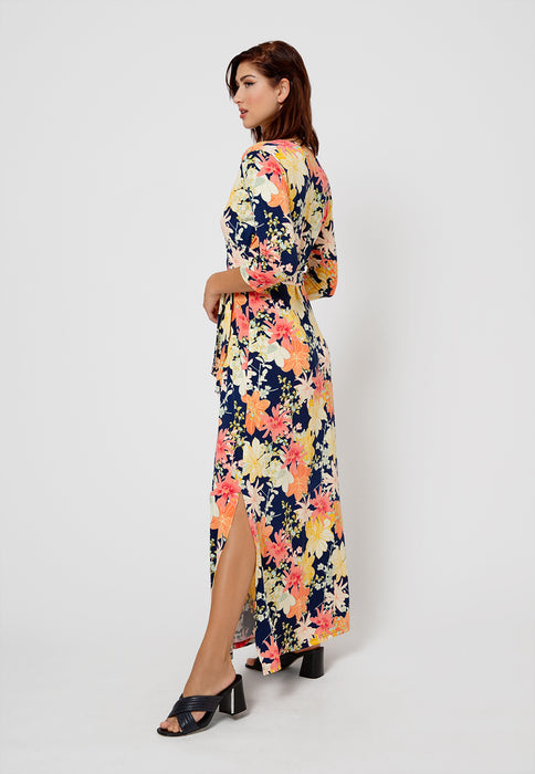 Leota Women's Perfect Wrap Maxi Dress Yellow