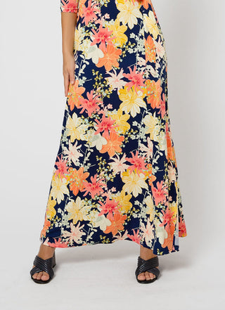 Leota Women's Perfect Wrap Maxi Dress Blue Size Medium