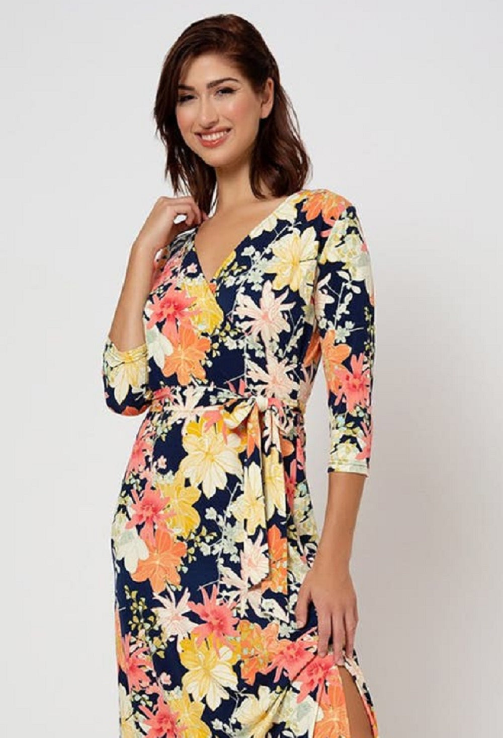 Leota Women's Perfect Wrap Maxi Dress Blue Size X-Small