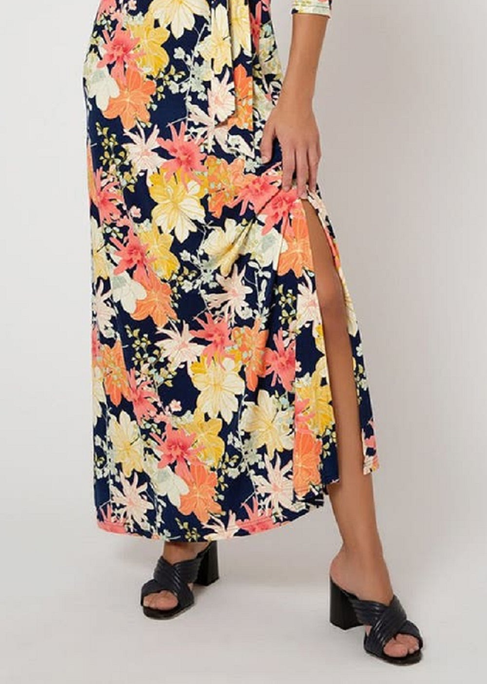 Leota Women's Perfect Wrap Maxi Dress Blue Size X-Small