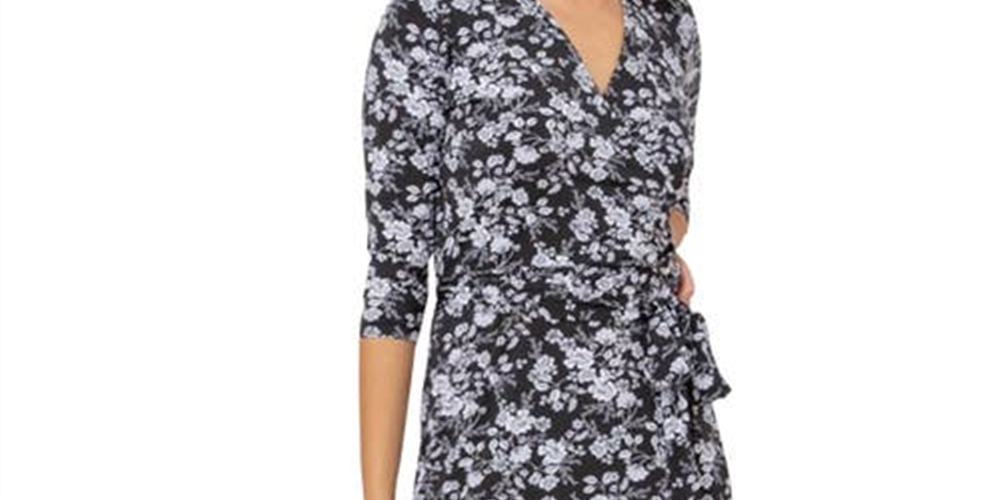 Leota Women's Perfect Maxi Wrap Dress Black Size Small