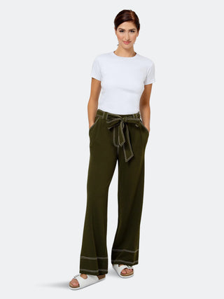 Leota Women's Solid Kalamata Lord & Taylor Aubrey Pants Green