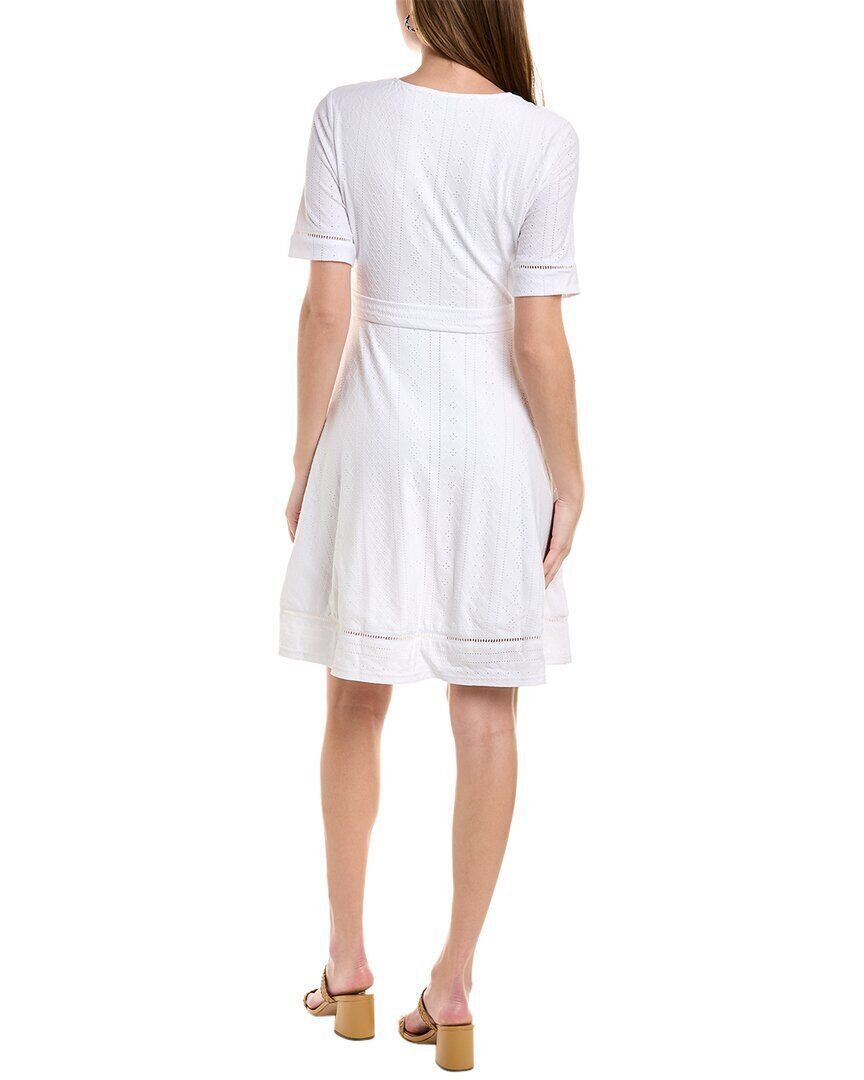 Leota Women's Genesis Eyelet Jersey Dress White Size Small