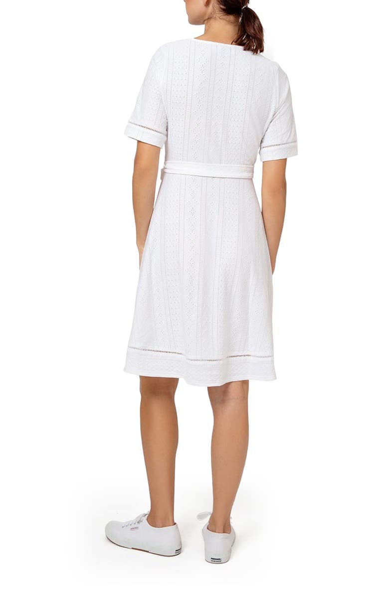 Leota Genesis Eyelet Jersey Dress White Size XL