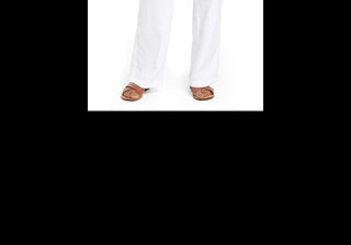 Caslon Women's White Linen Blend Pants Size X-Large