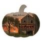 Happy Halloween Wooden Pumpkin Wall Art by Artisan Lori Deiter